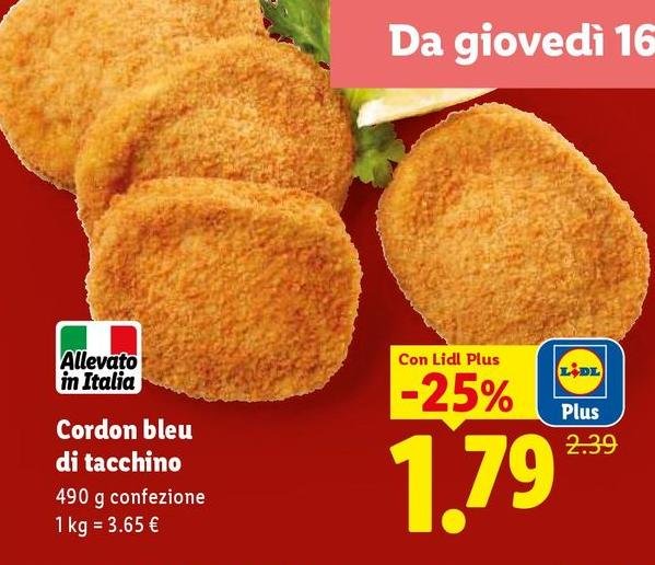 Cordon Bleu Di Tacchino