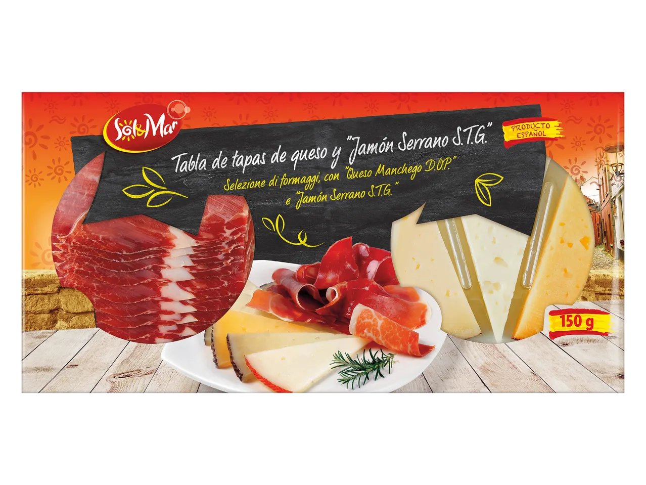 Selezione di formaggi con "Jamon Serrano S.T.G."