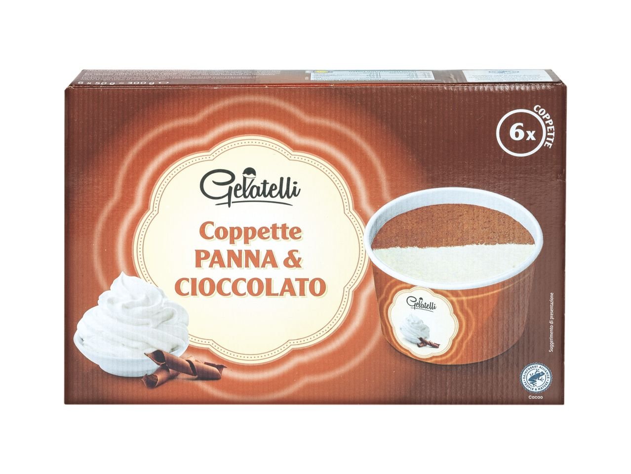 Coppette gelato Panna e cioccolato