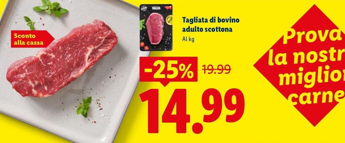 Tagliata Di Bovino Adulto Scottona