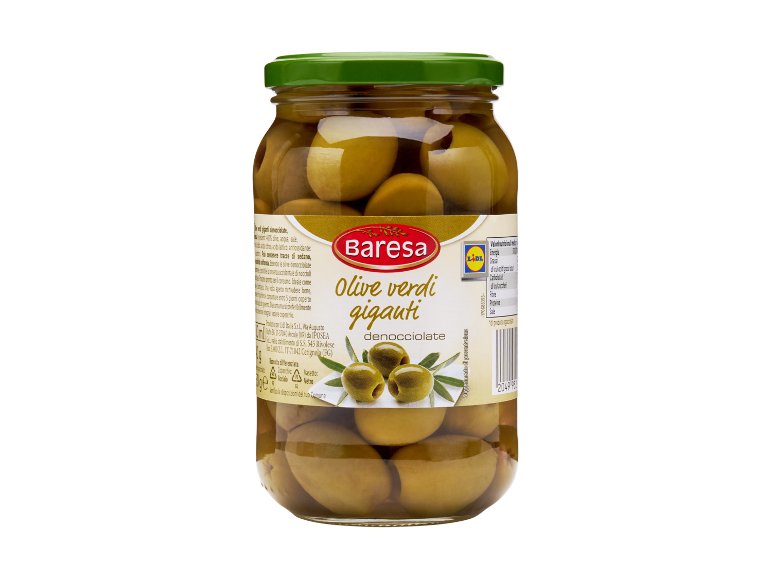 Olive verdi denocciolate giganti