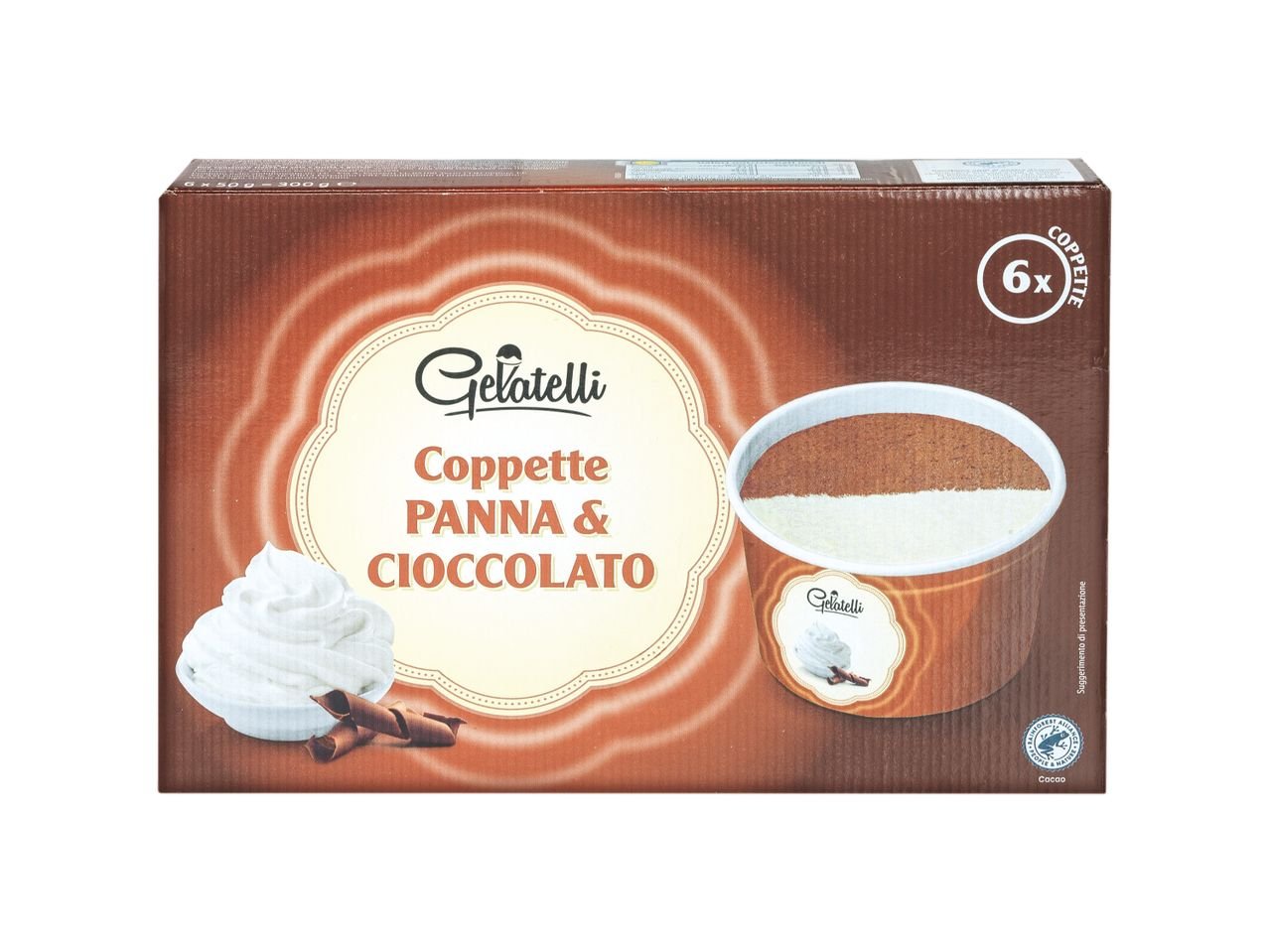 Coppette panna e cioccolato