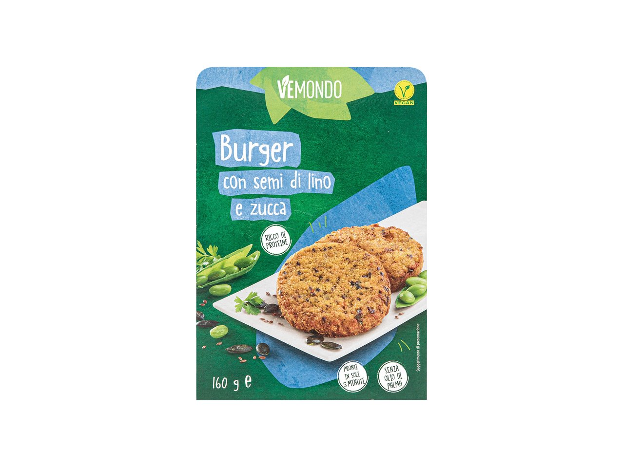 Burger con semi di lino e zucca