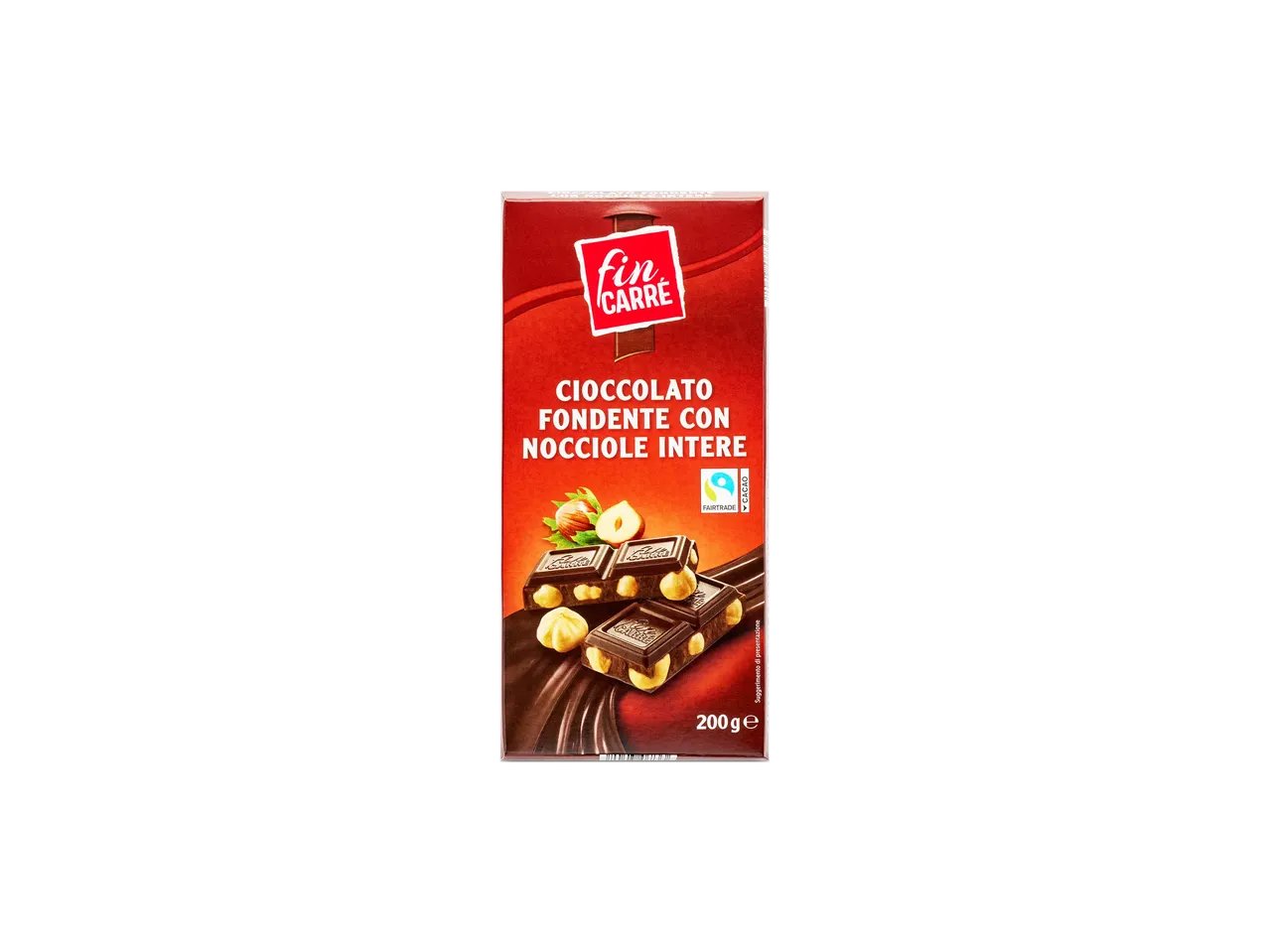 Cioccolato fondente con nocciole intere