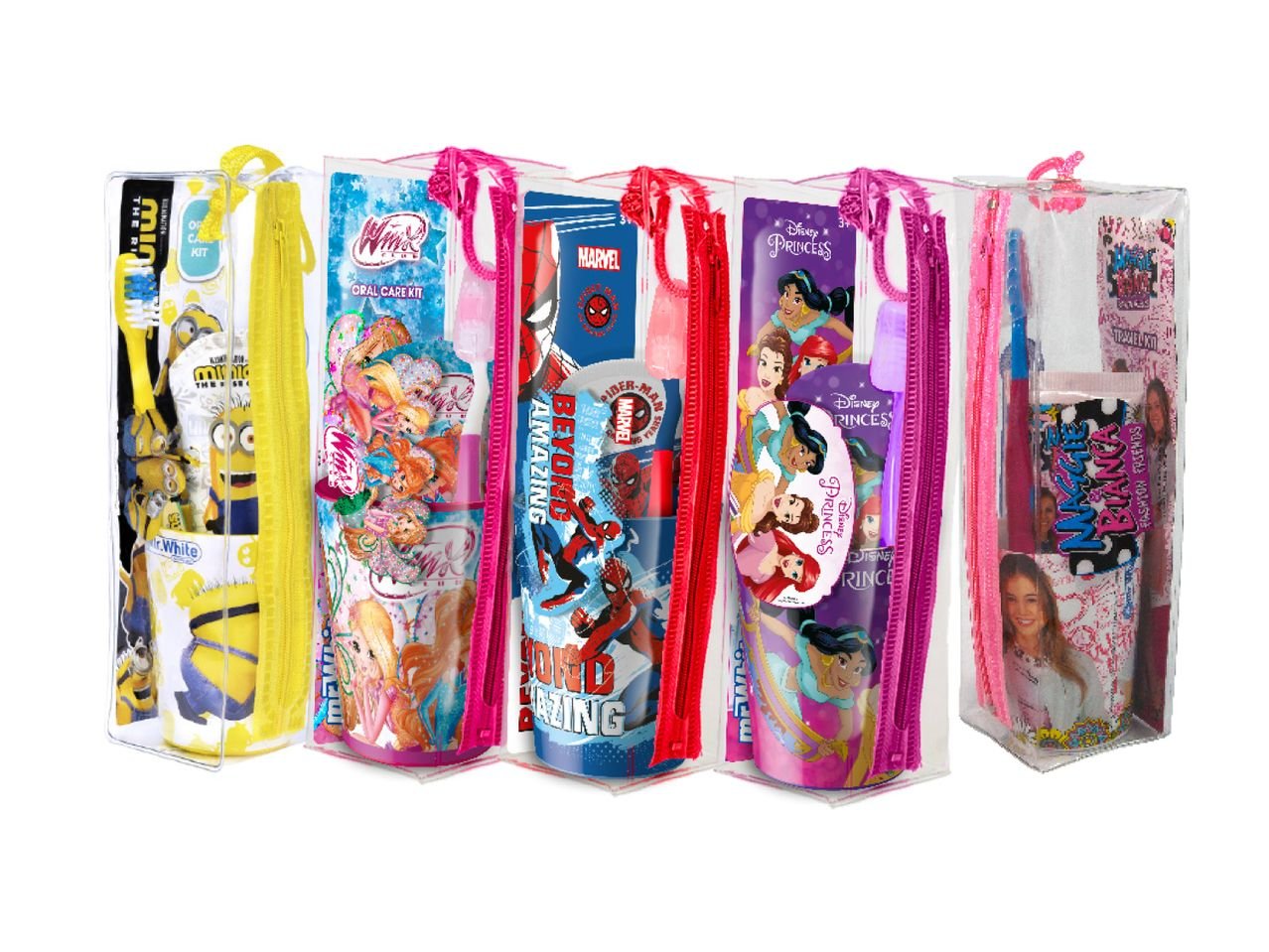 Pochette igiene orale - Spazzolino, dentifricio, bicchiere