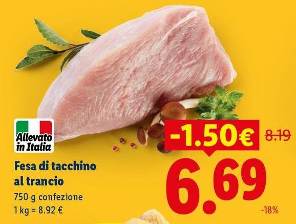 Fesa Di Tacchino Al Trancio