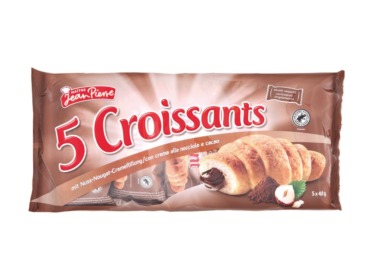 Mini croissant ripieni con crema nocciola