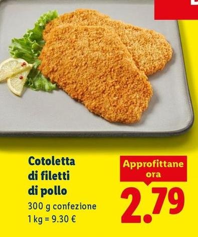 Cotoletta Di Filetti Di Pollo