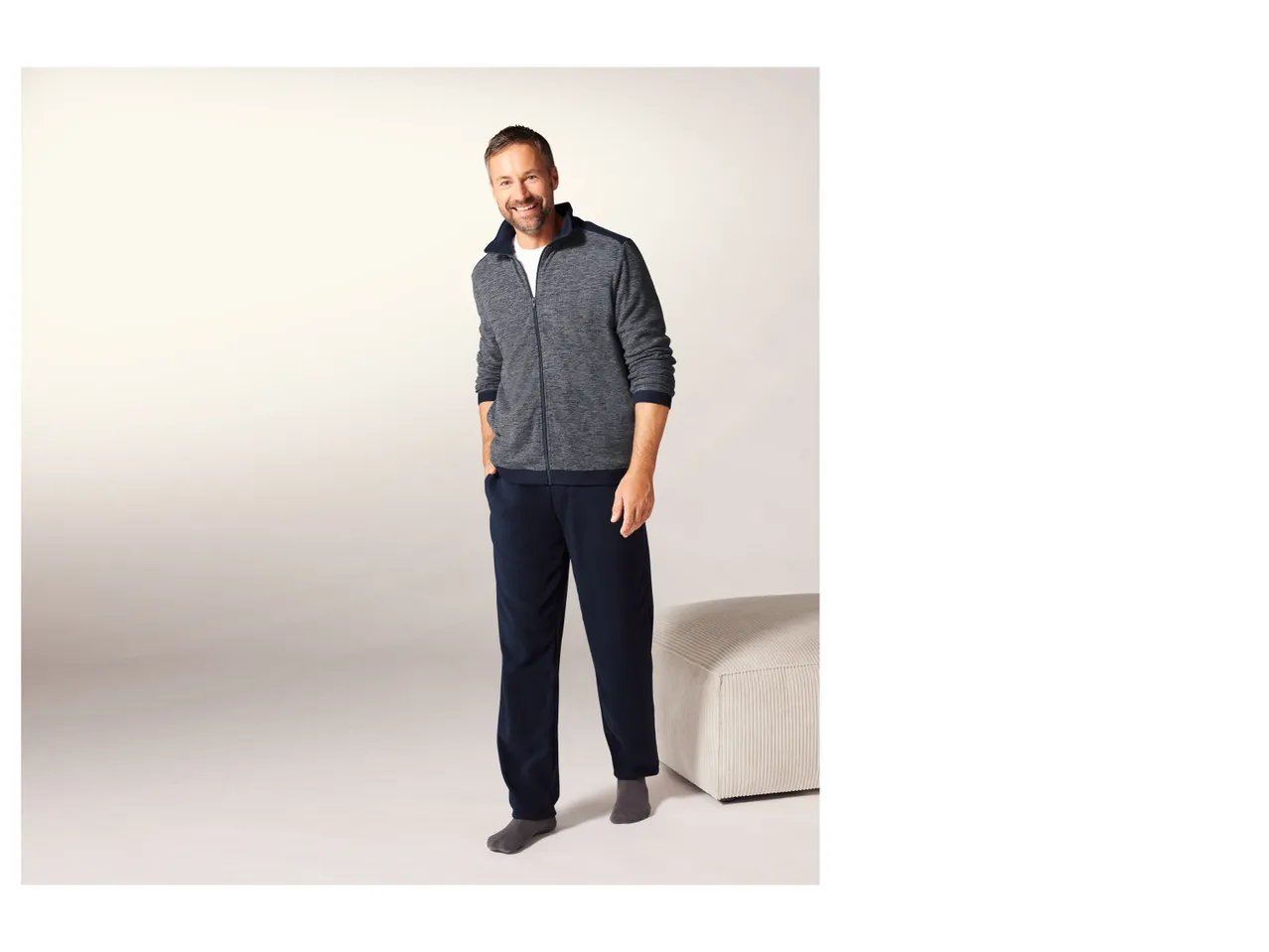 Tuta in pile da uomo