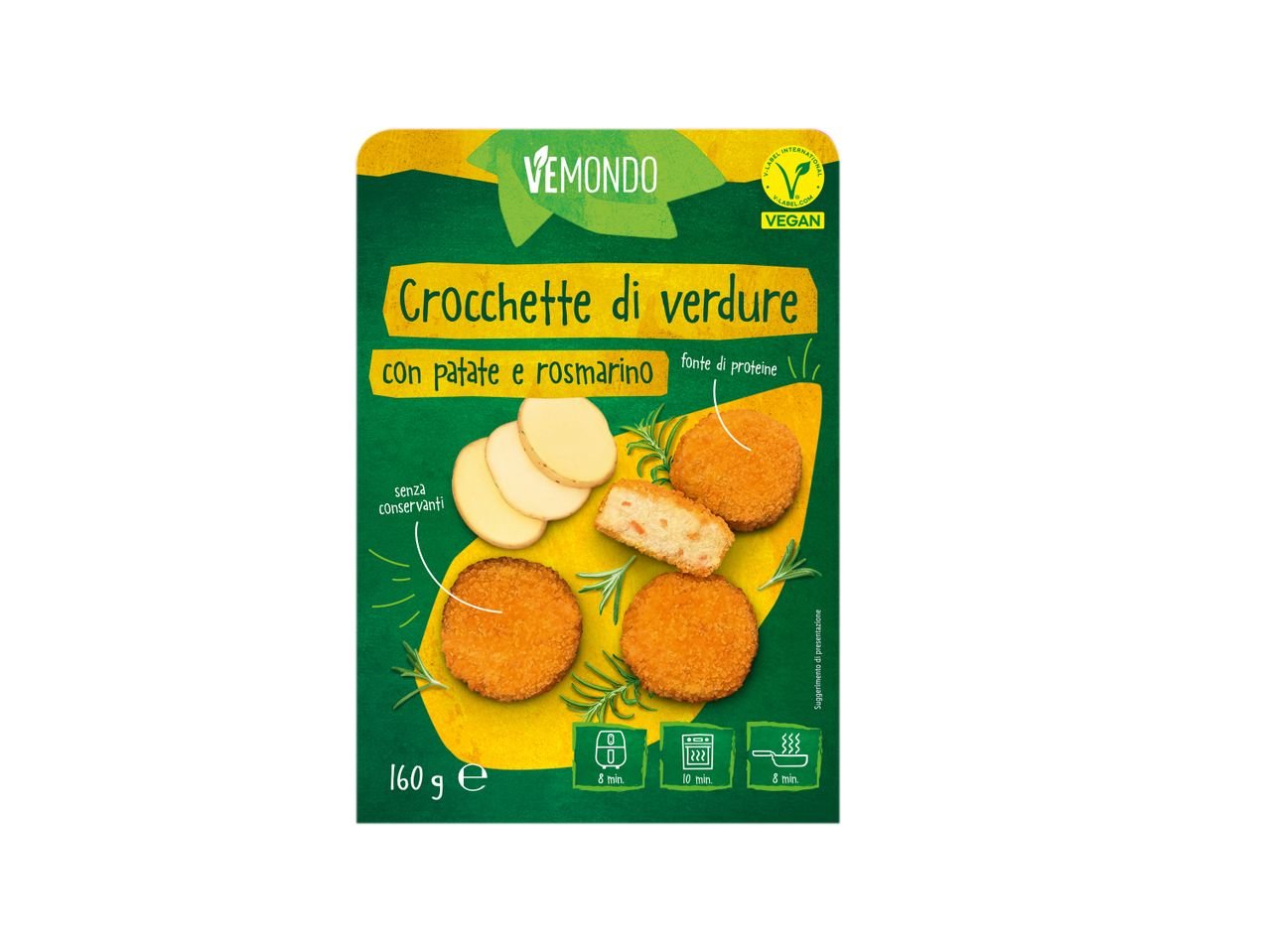 Crocchette di verdure con patate e rosmarino
