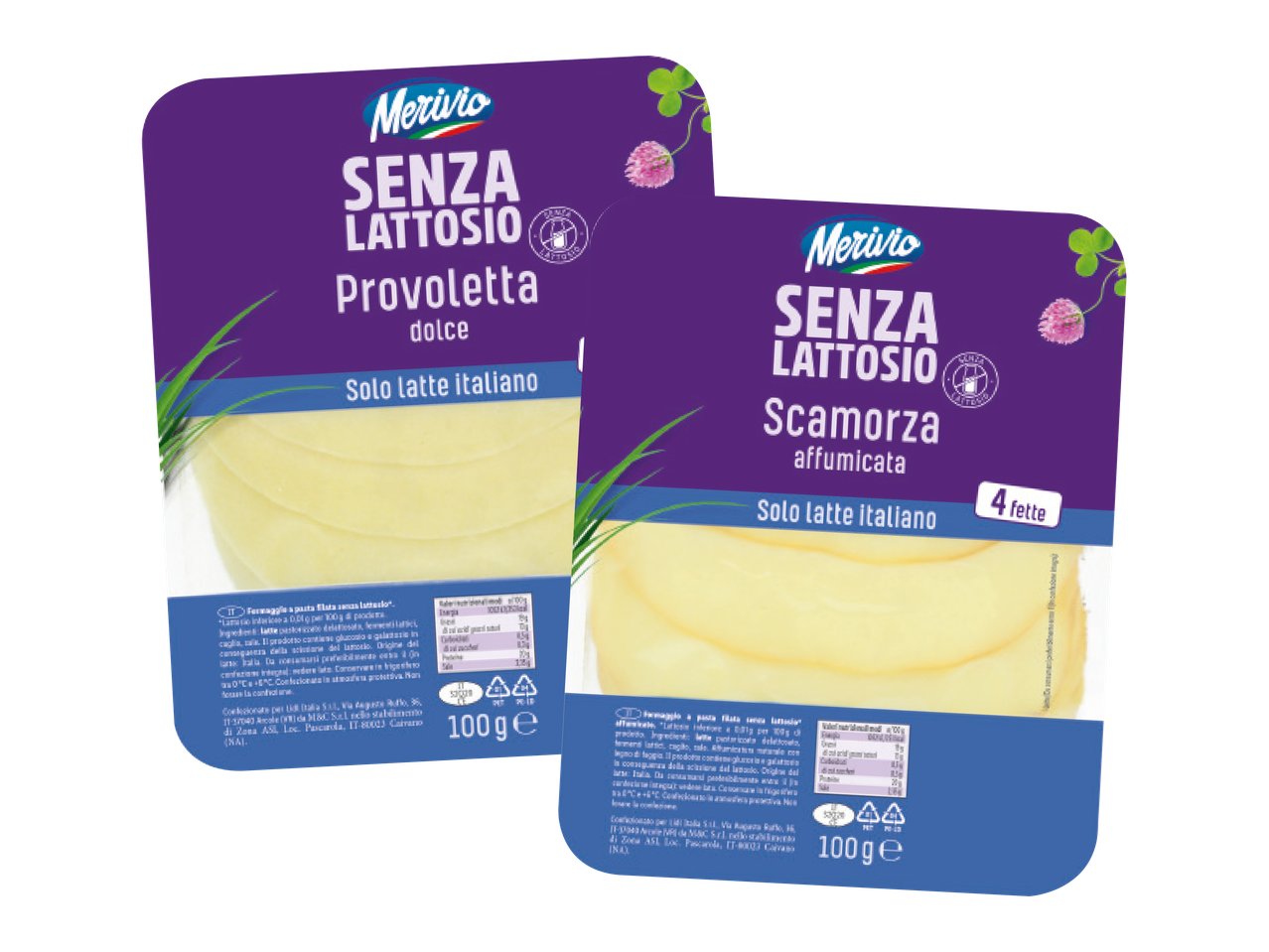 Provoletta dolce o scamorza affumicata a fette senza lattosio