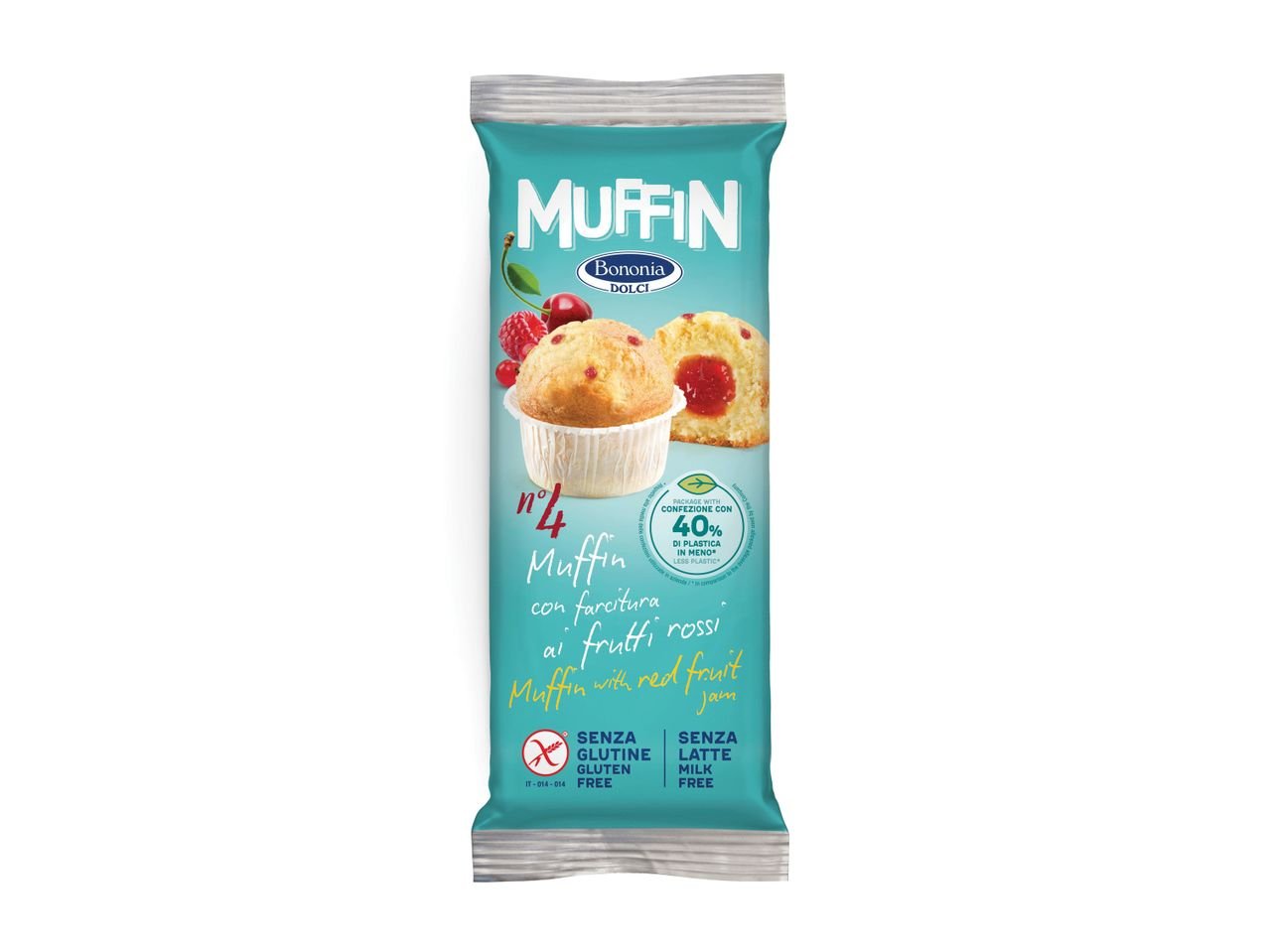 Muffin con frutti rossi