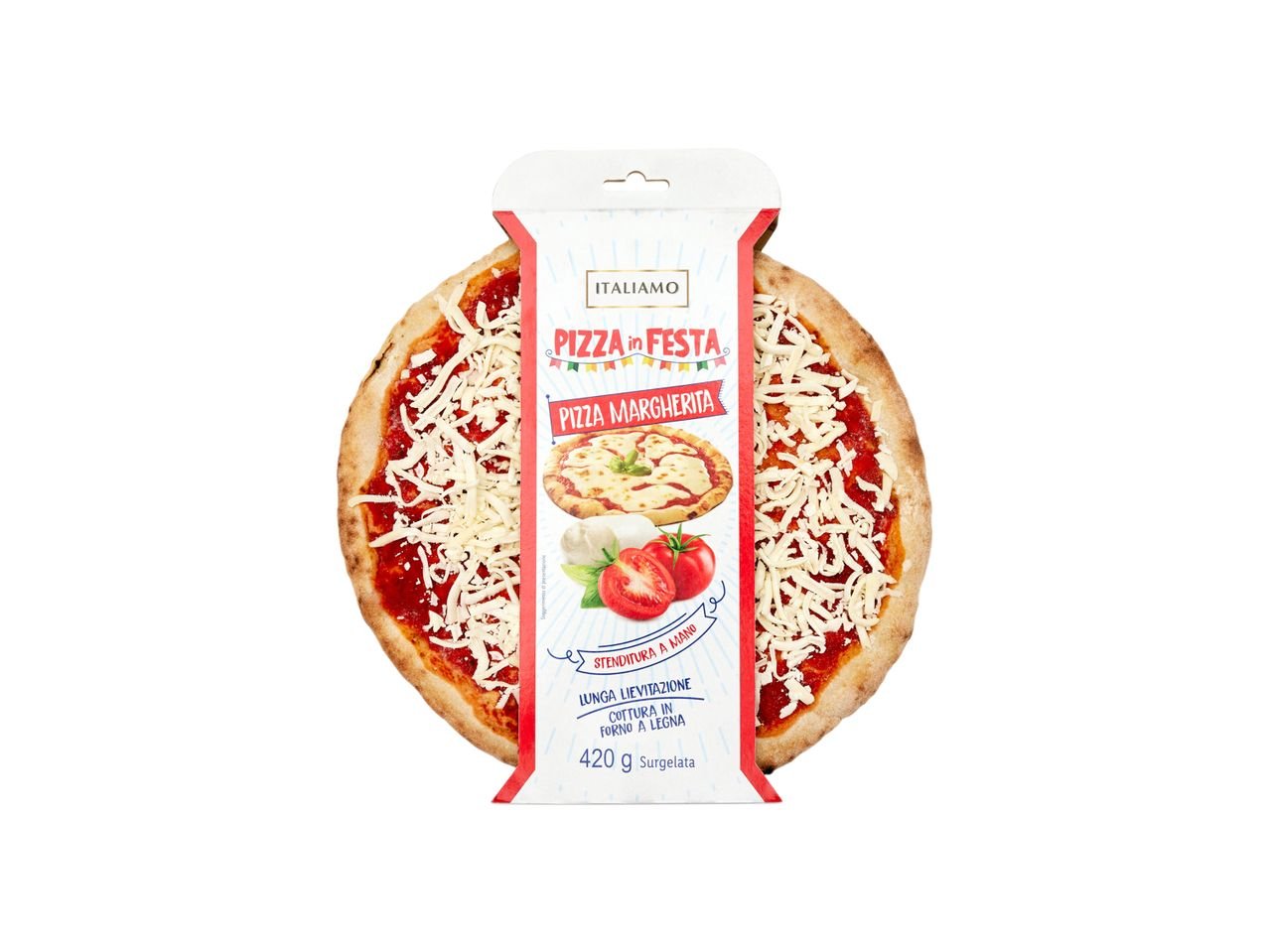 Pizza margherita stesa a mano