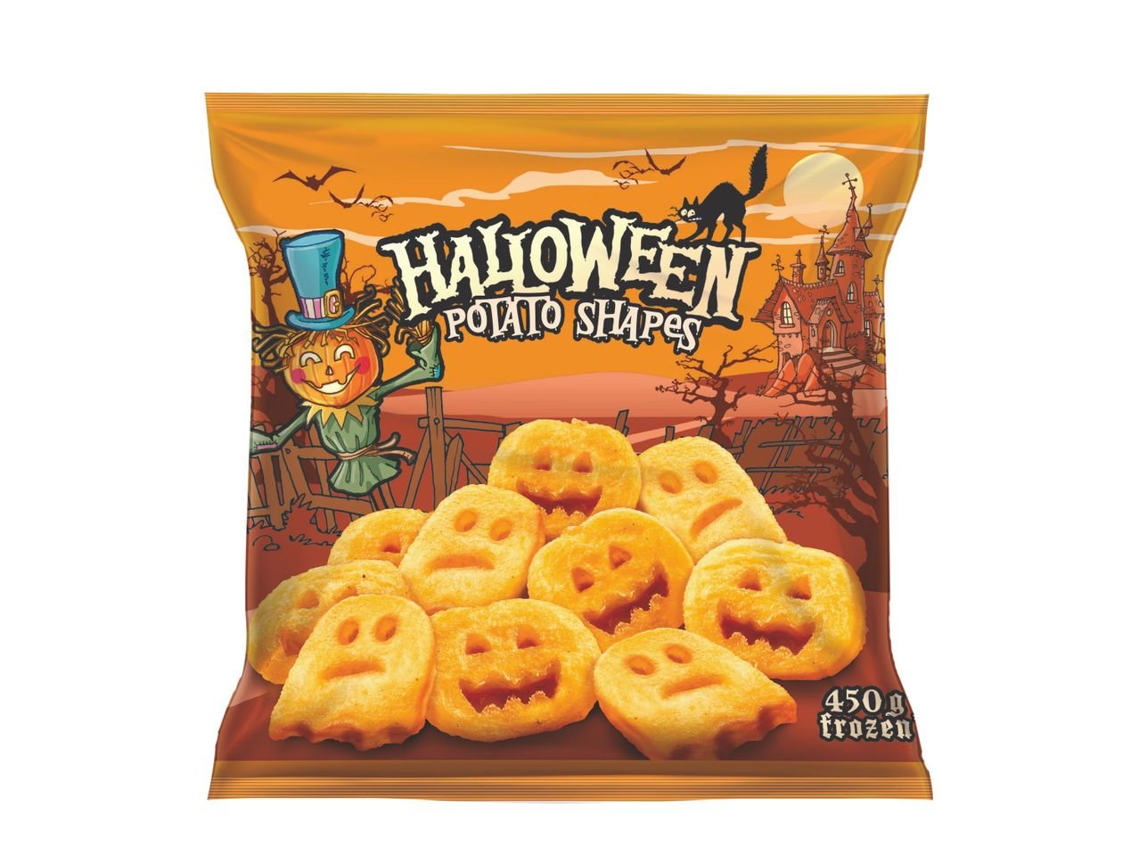 Patate a forma di fantasmini o zucche