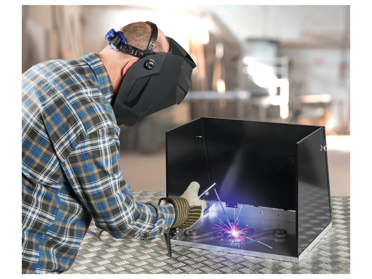 Cabina di saldatura pieghevole