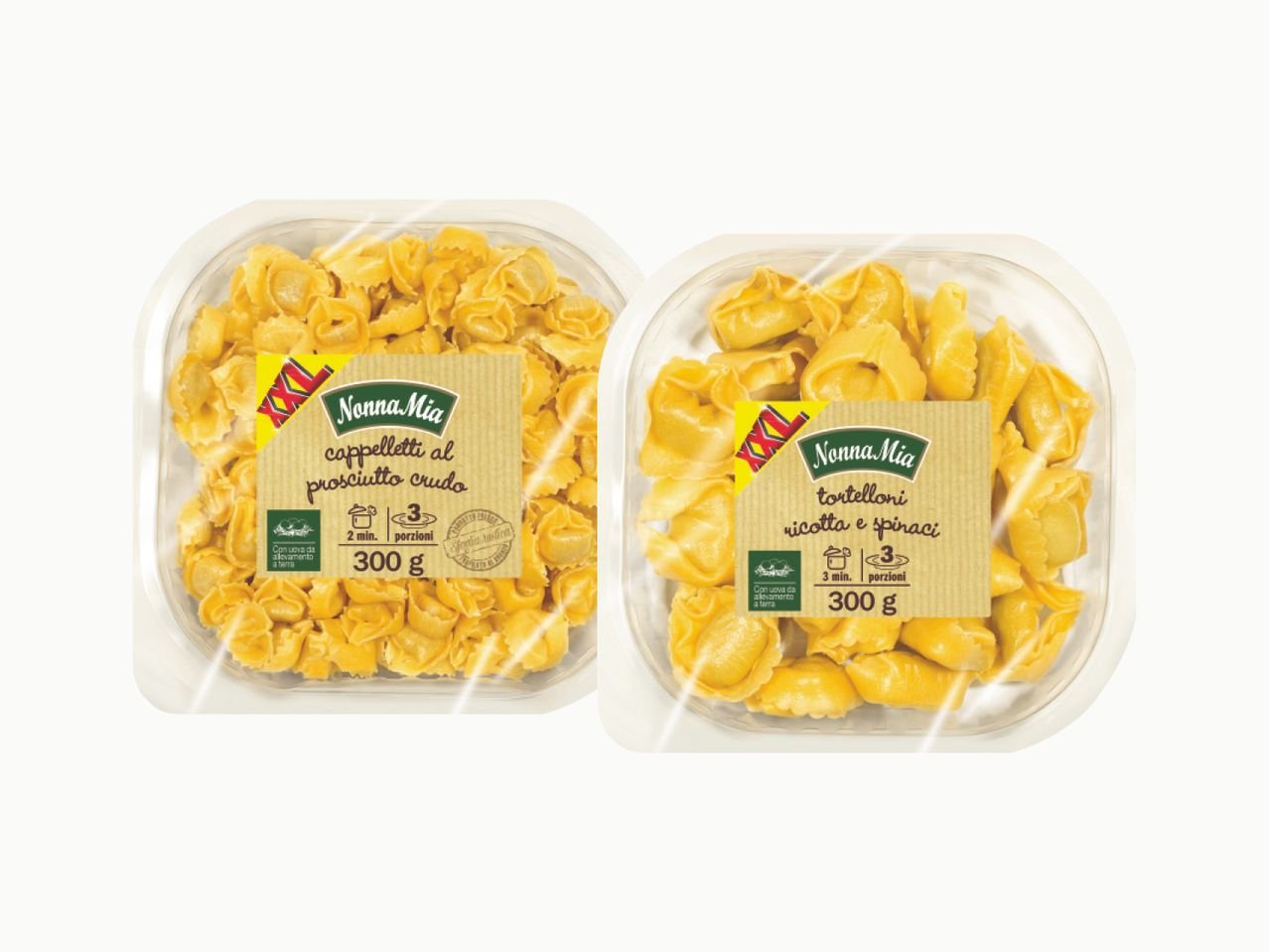 Cappelletti al prosciutto crudo o tortelloni ricotta e spinaci