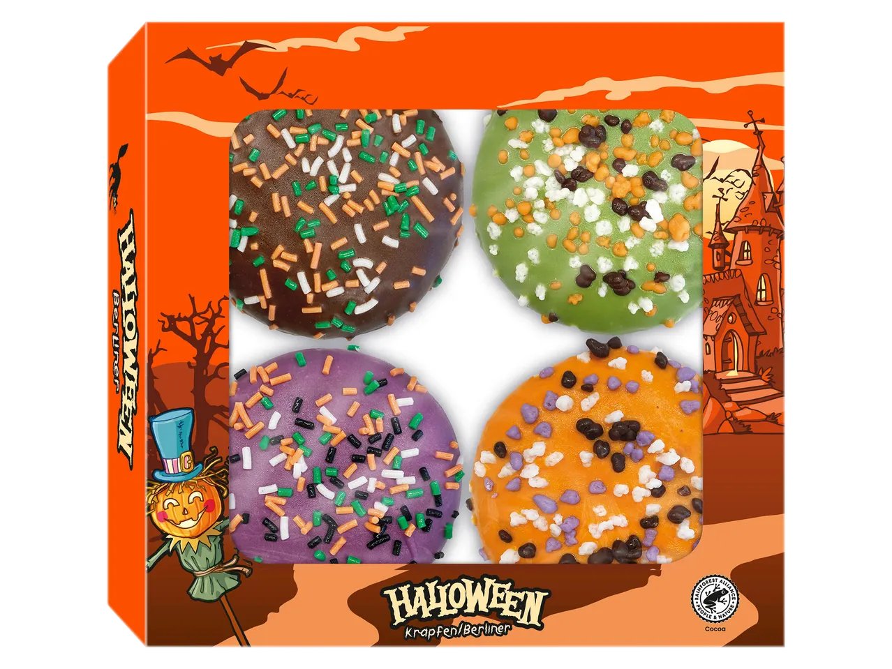 Krapfen a tema Halloween