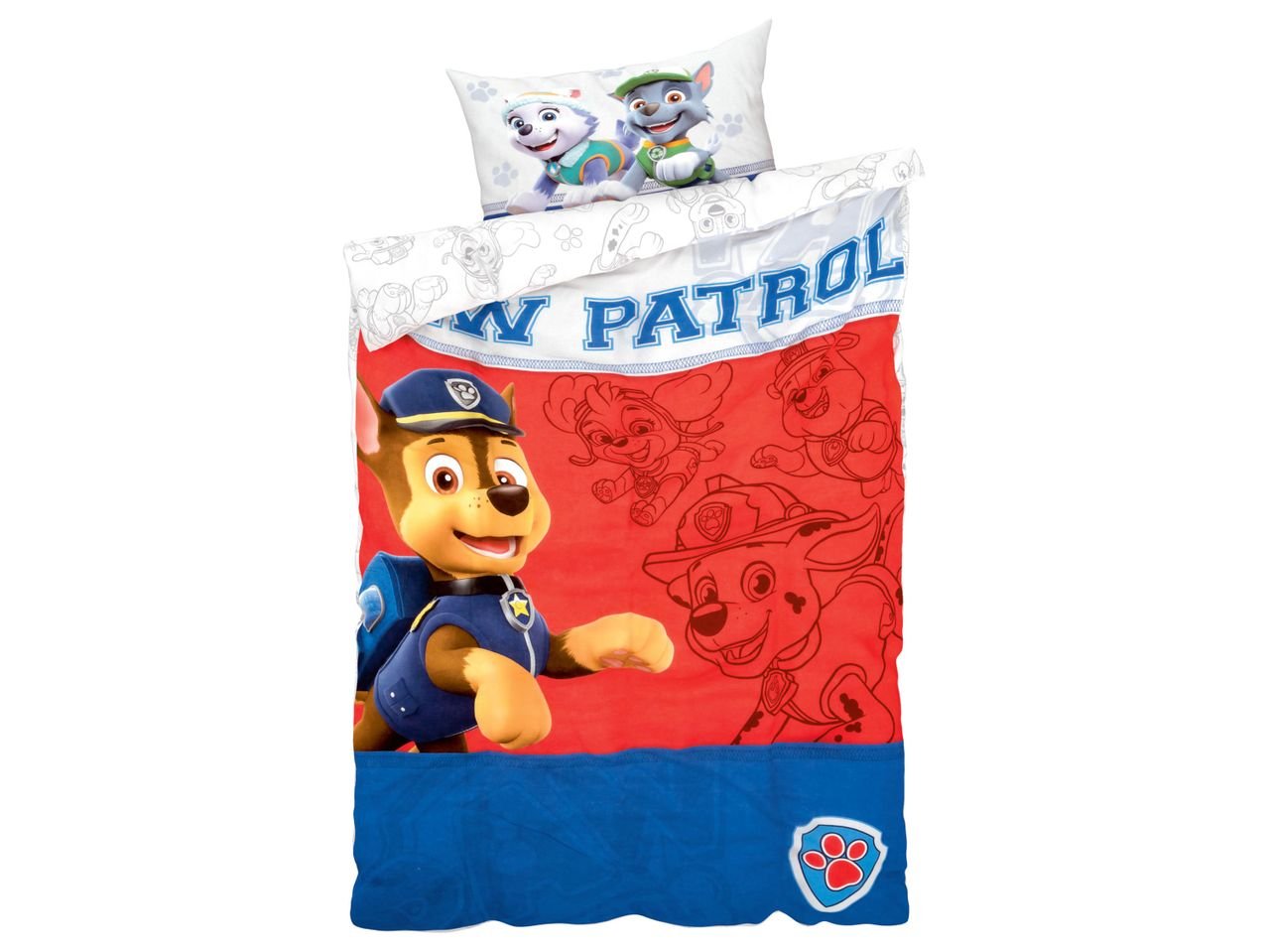 Parure copripiumino per bambini "Hello Kitty, Minions, Miraculous, Paw Patrol, Peppa Pig, Sam il Pompiere"