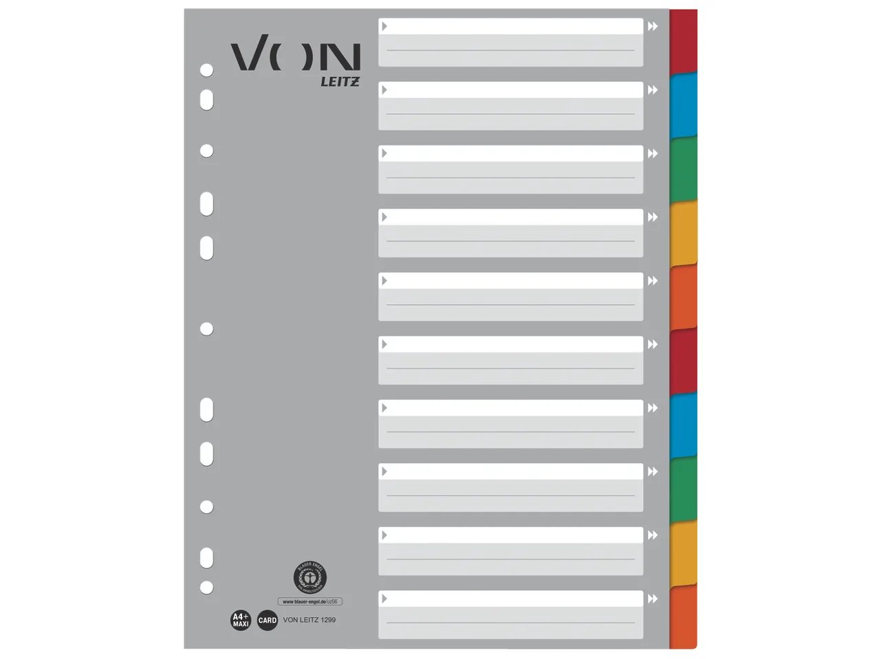 Divisori per raccoglitori ad anelli A4