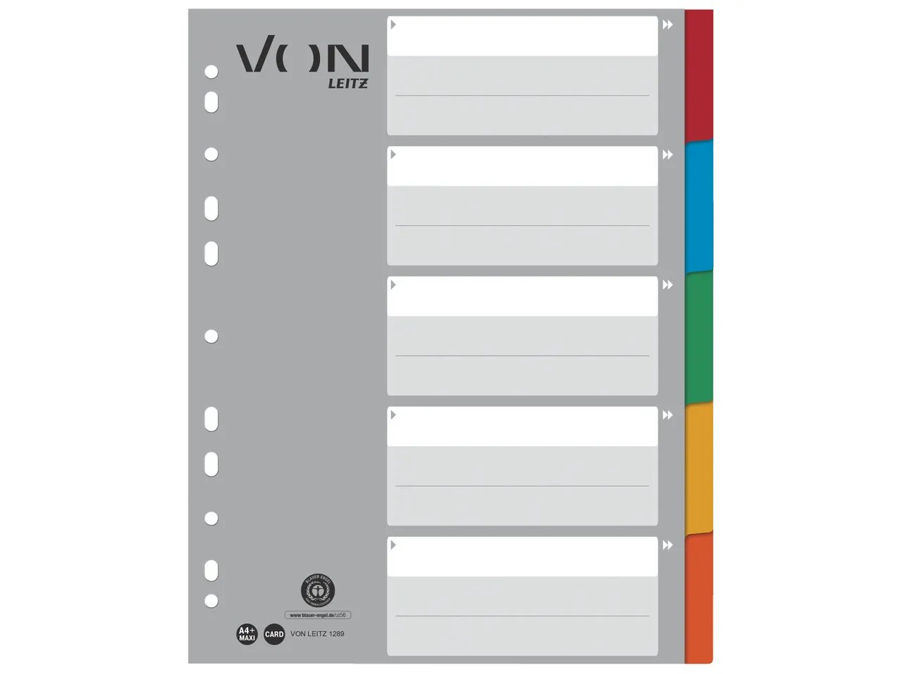 Divisori per raccoglitori ad anelli A4