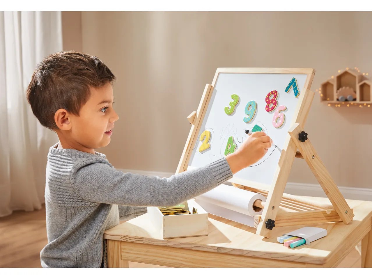 Gioco Montessori "Lavagna magnetica o figure"