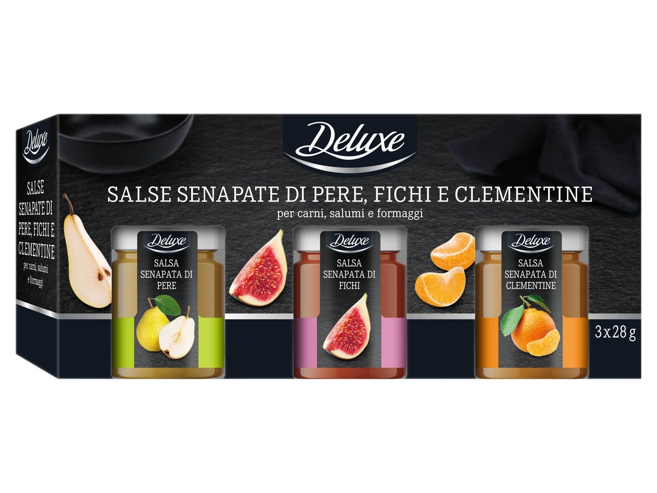 Salse senapate di pere, fichi e clementine