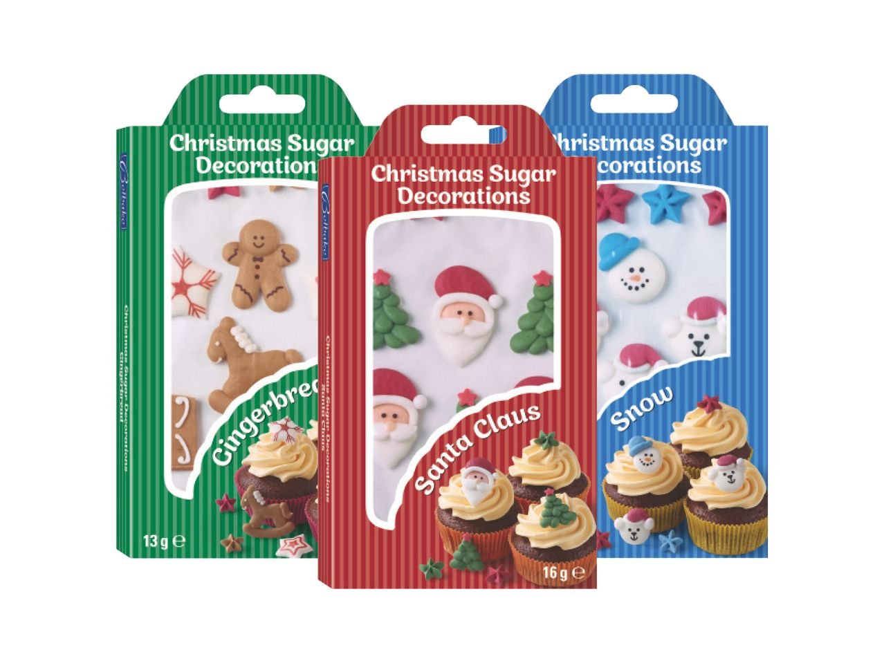 Forme natalizie di zucchero