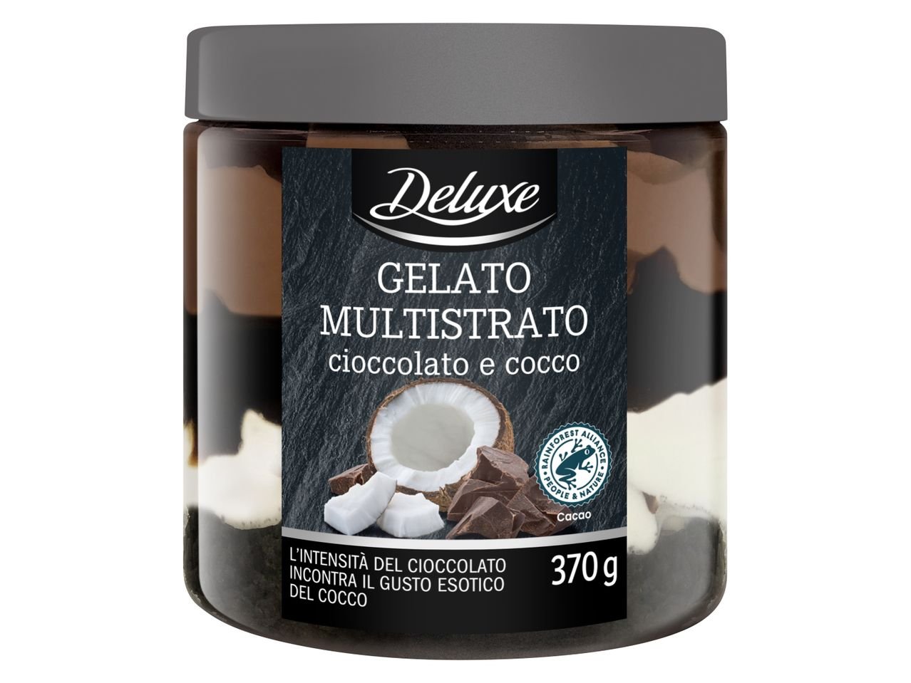 Gelato multistrato con cioccolato e cocco
