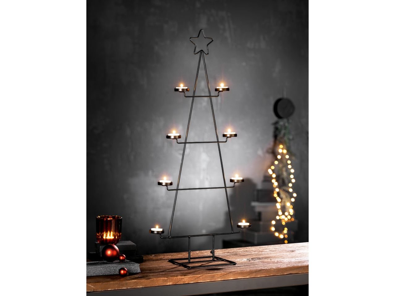 Albero di Natale stilizzato con ganci o portalumini