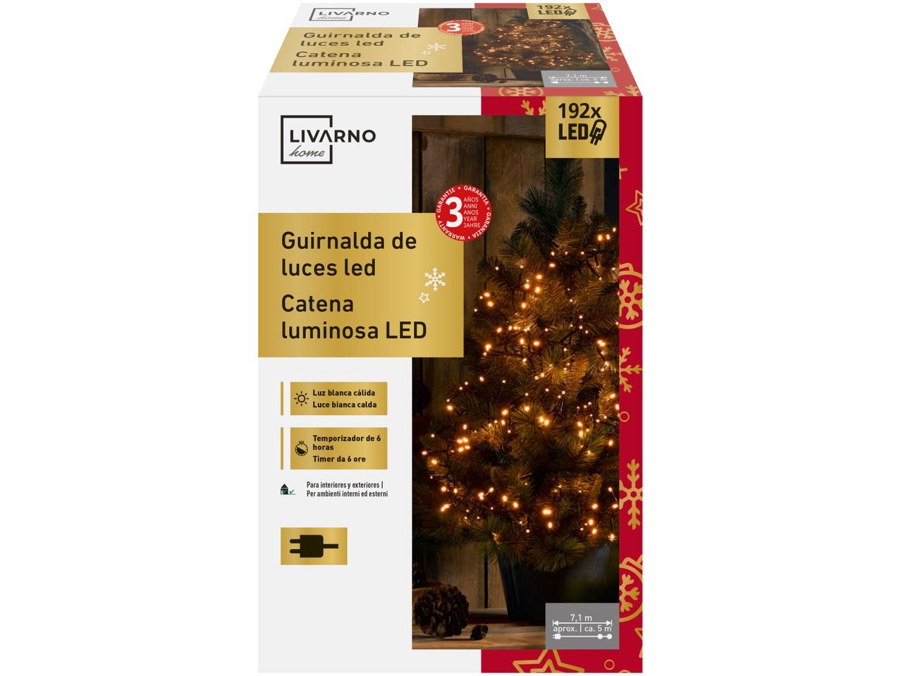 Catena luminosa 192 LED
