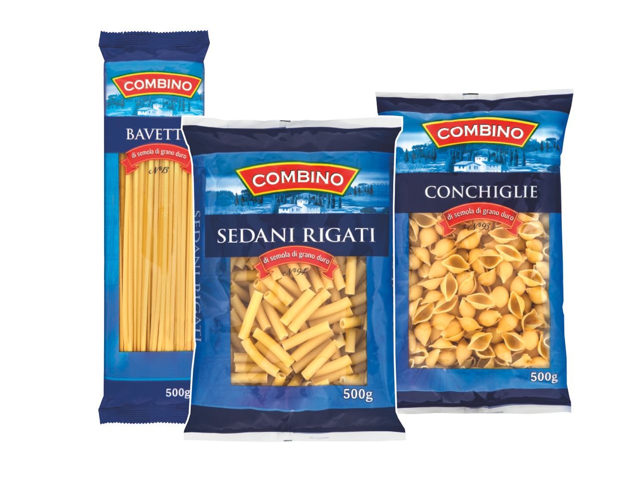 Bavette, conchiglie o sedani rigati