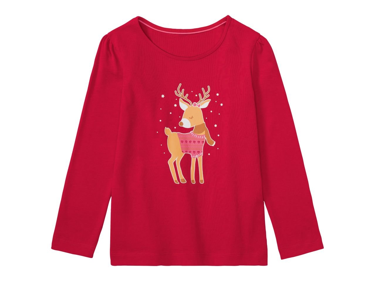 Maglia fluorescente a maniche lunghe da bambina
