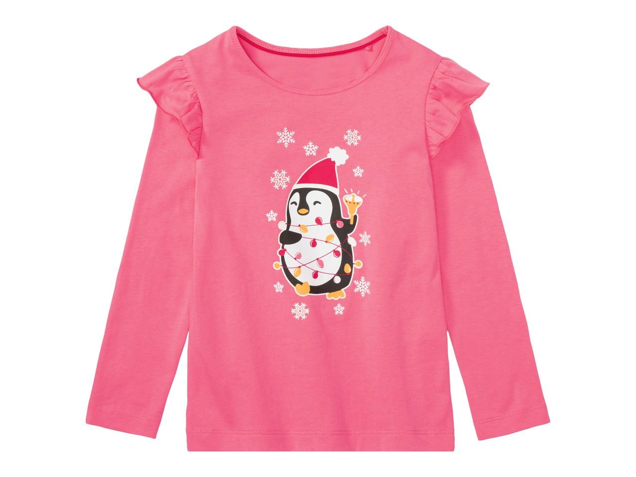 Maglia fluorescente a maniche lunghe da bambina