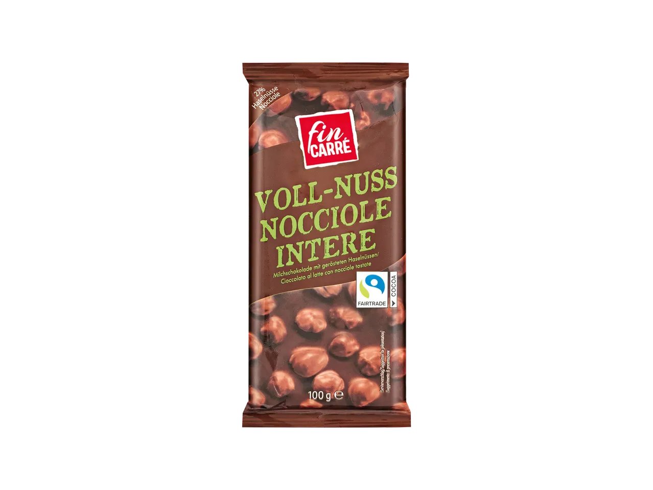 Cioccolato con nocciole intere