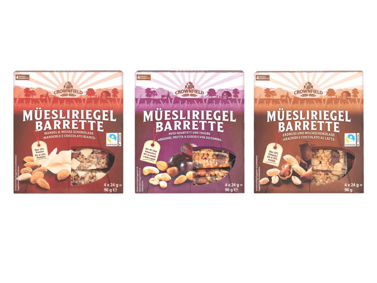 Barrette ricche di frutta secca