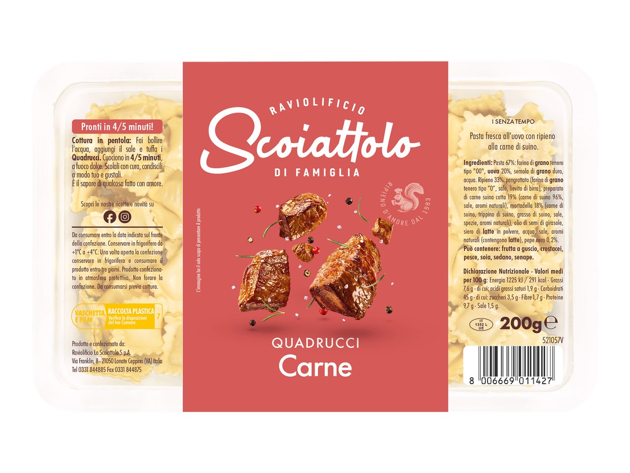 Quadrucci alla carne