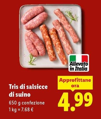 Tris Di Salsicce Di Suino