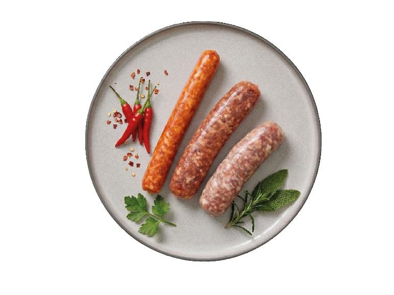 Tris di salsicce di suino