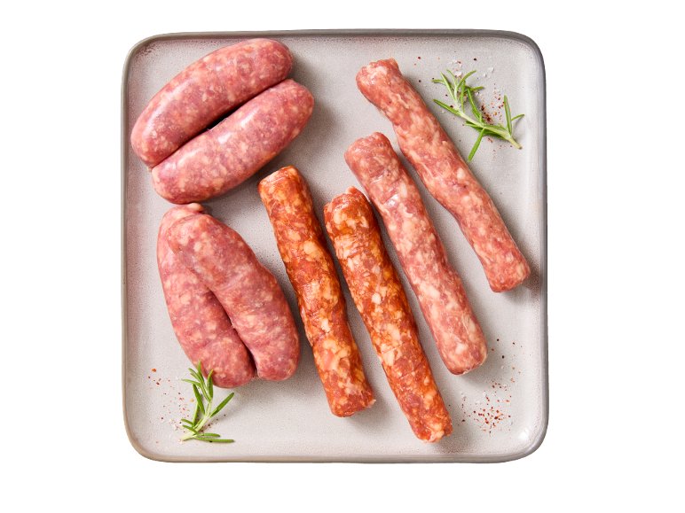 Tris di salsicce di suino