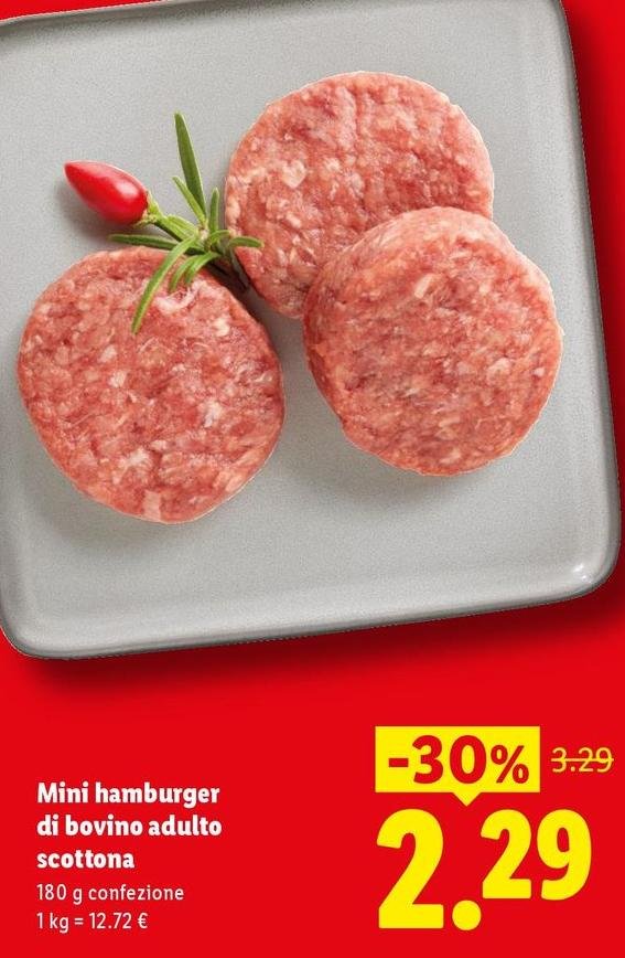 Mini Hamburger Di Bovino Adulto Scottona