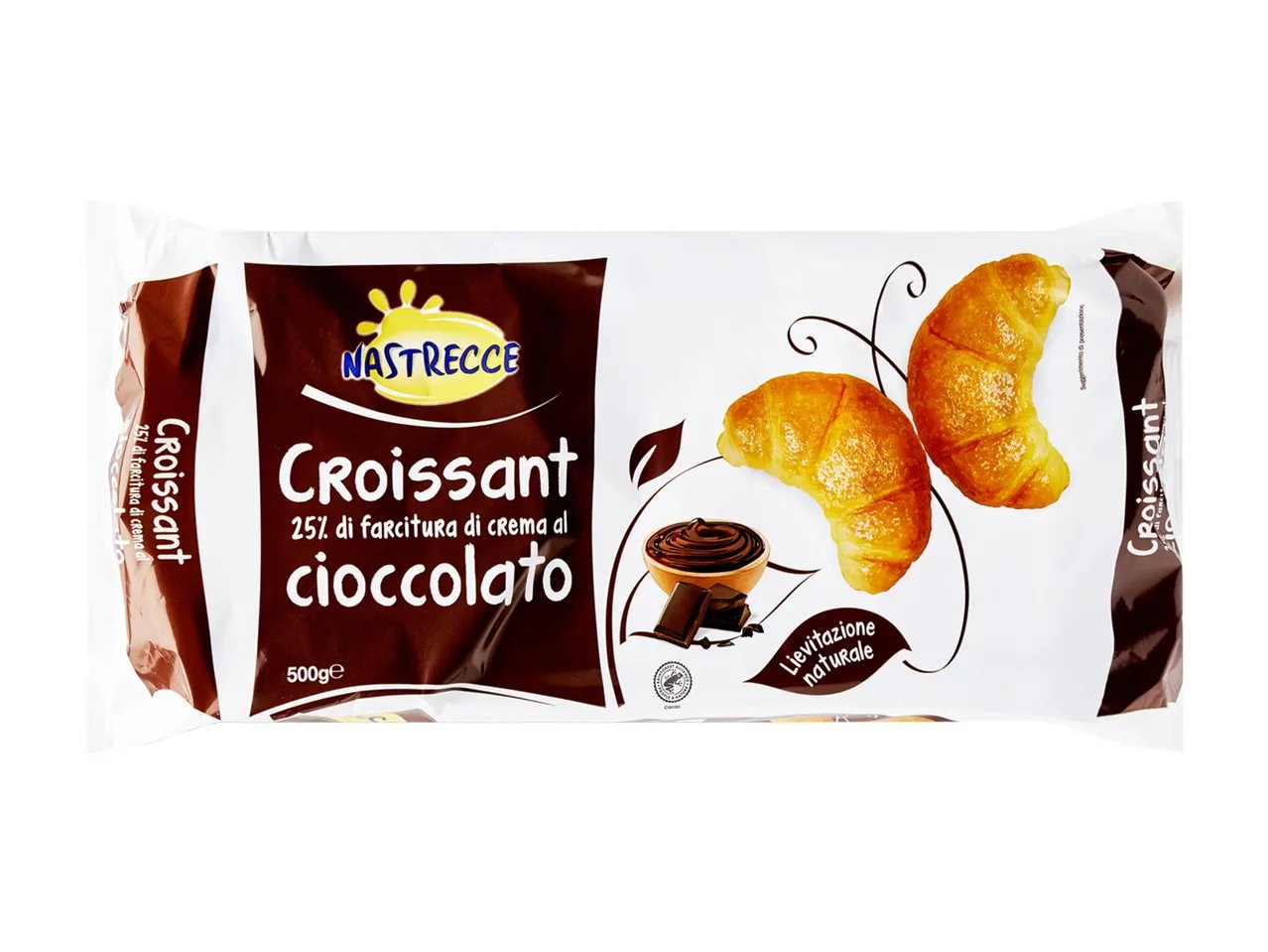 Croissant con crema al cioccolato