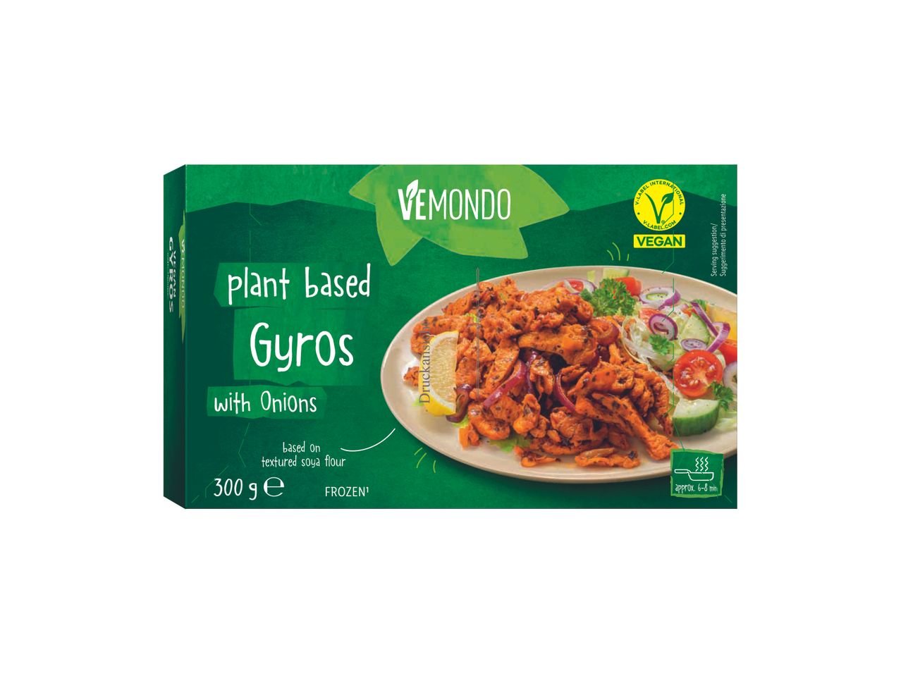 Gyros vegano con cipolle