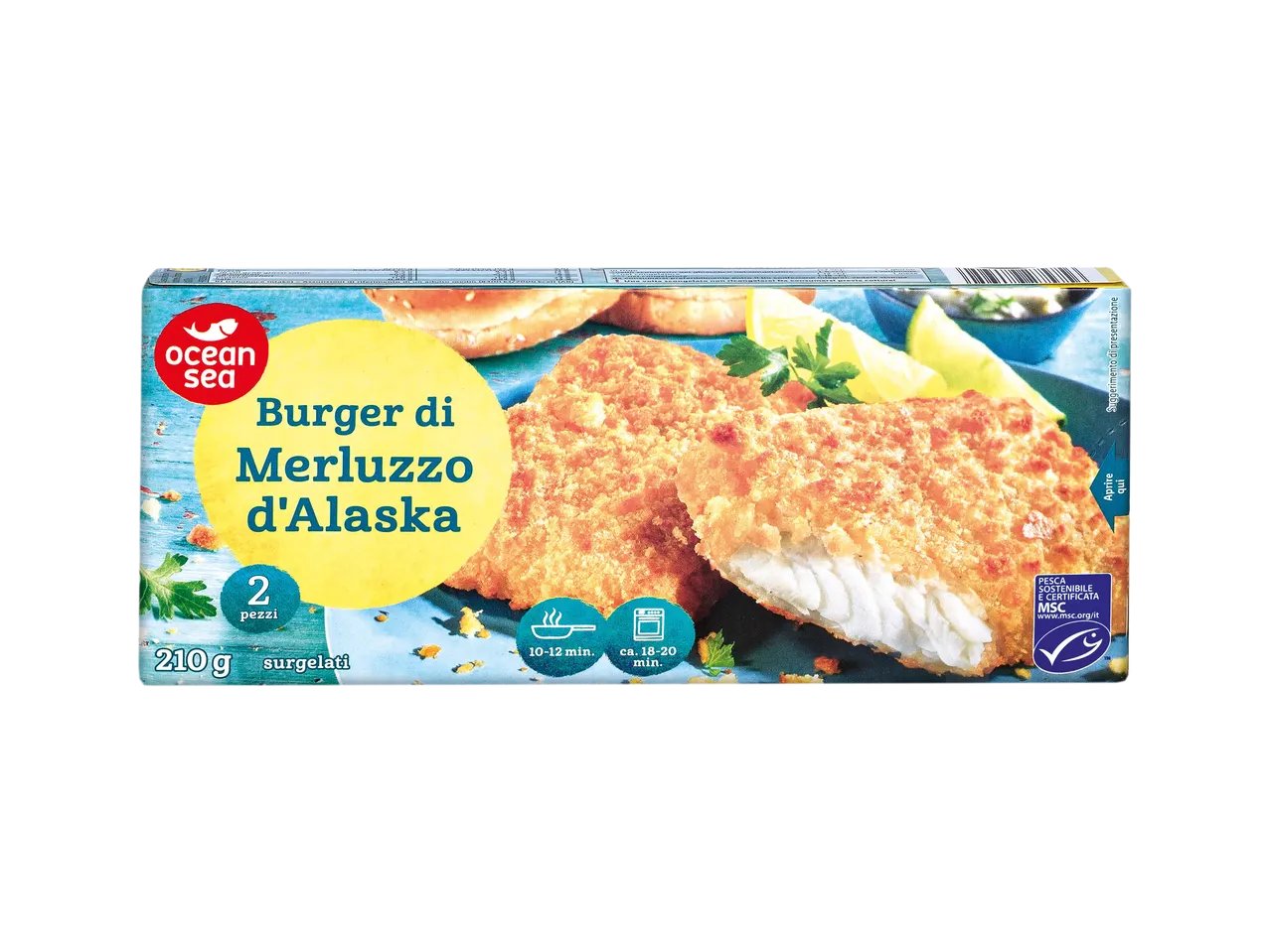 Burger di merluzzo d'Alaska