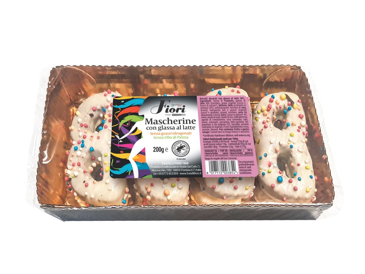 Mascherine con glassa al latte