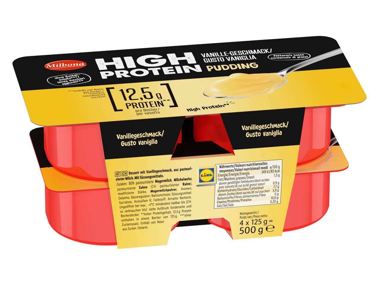 Budino ad alto contenuto proteico gusto vaniglia