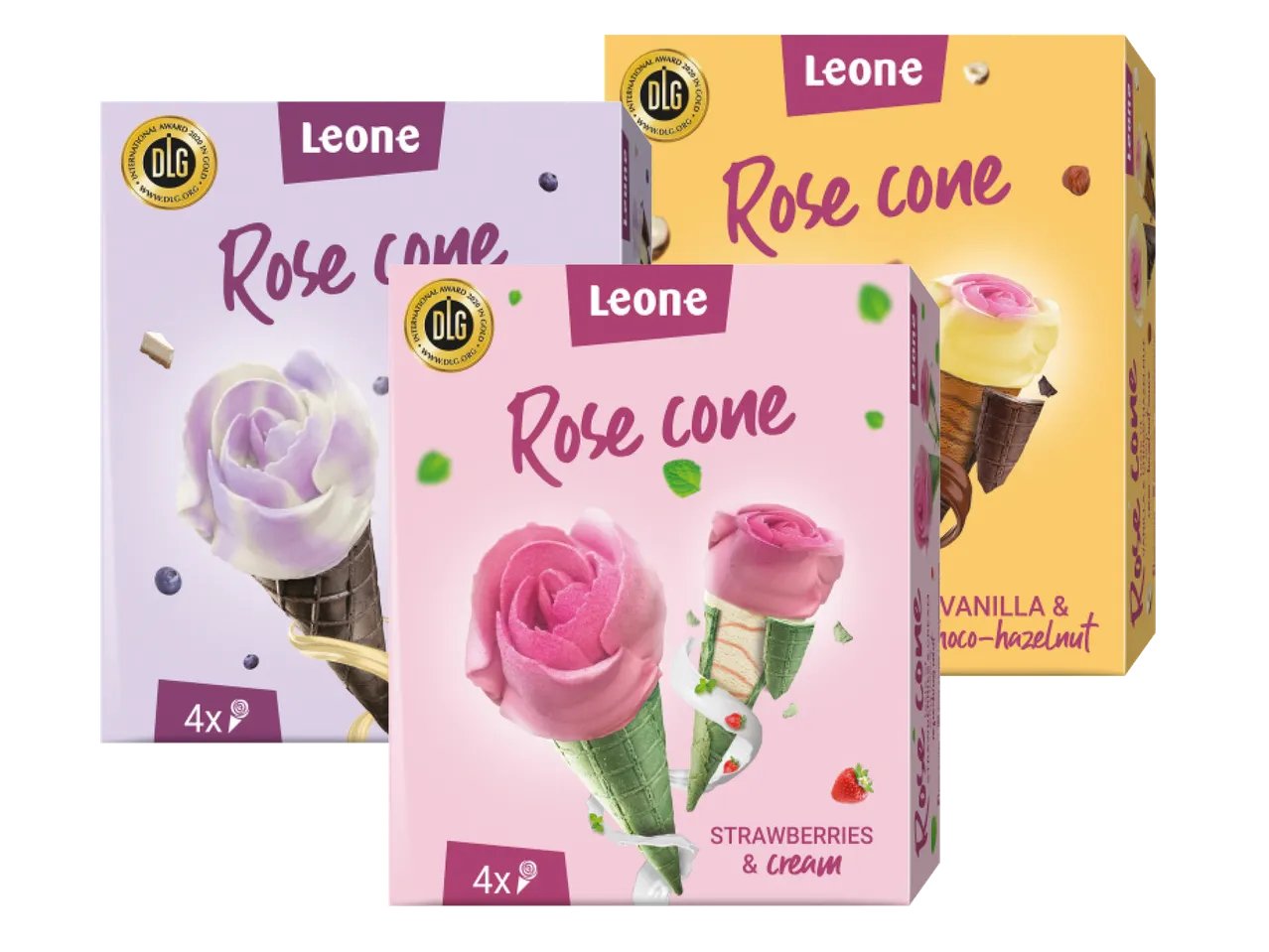 Gelato a forma di rosa