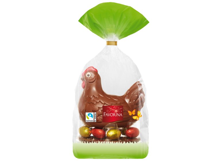Gallina pasquale di cioccolato al latte