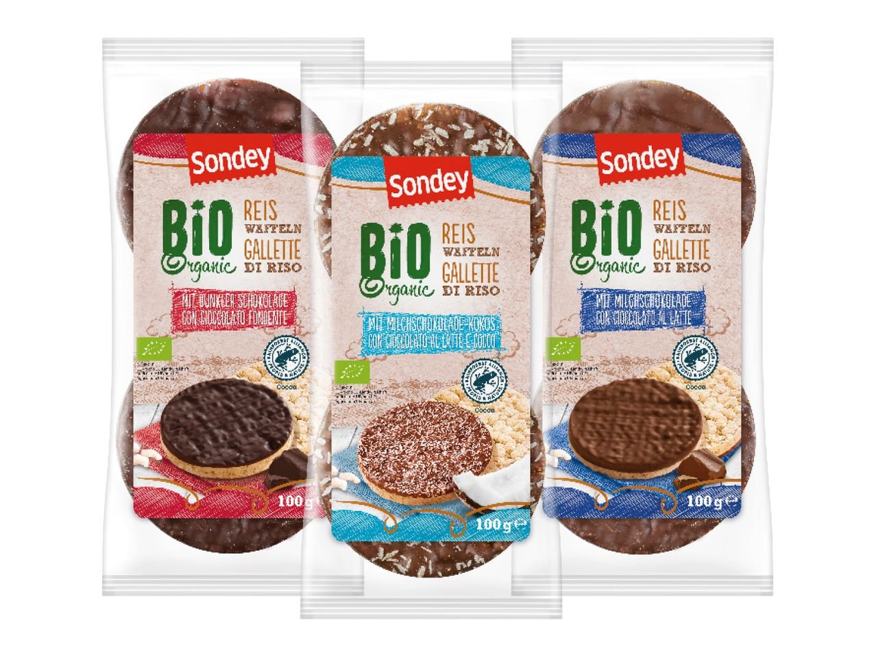 Gallette bio di riso con cioccolato