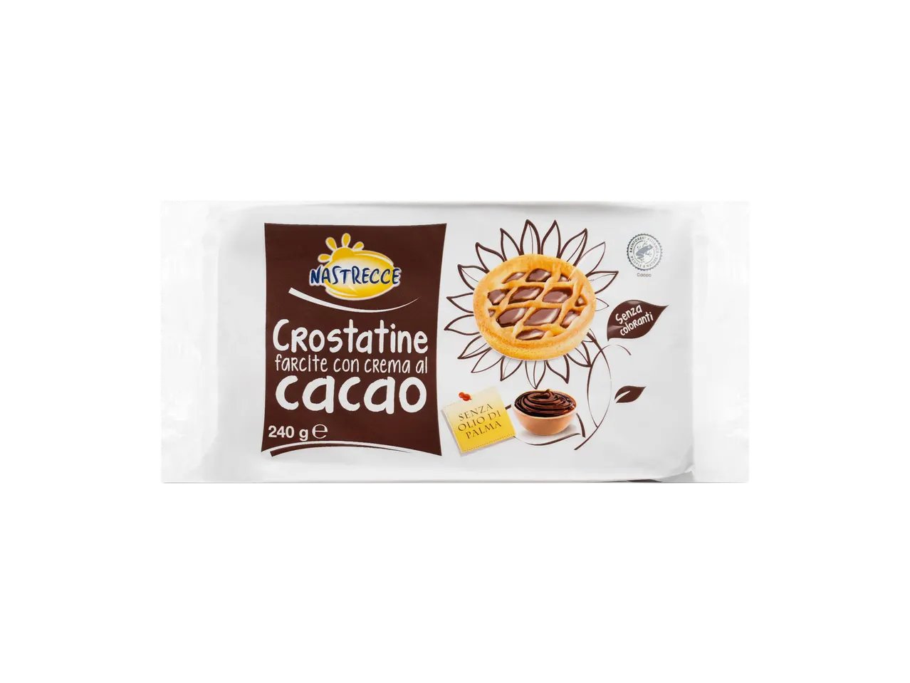 Crostatine con crema al cacao
