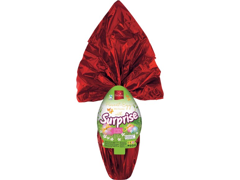 Uovo di cioccolato al latte con sorpresa